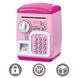Копилка - сейф розовый Единорог (квадратная) с отпечатком пальца и белыми кнопками