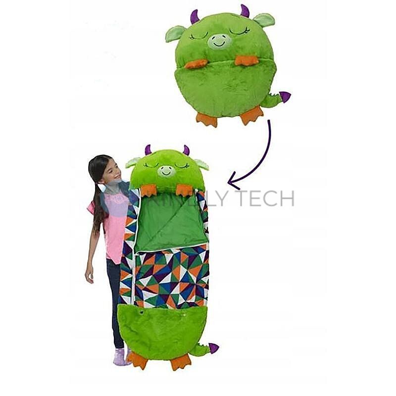 Детский спальный мешок-игрушка подушка Дракончик Sleeping Bag 125*50 см