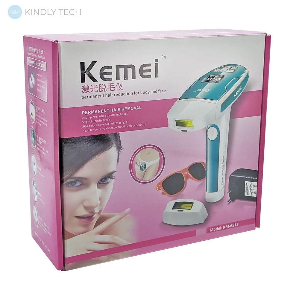 Лазерный фотоэпилятор Kemei KM-6813