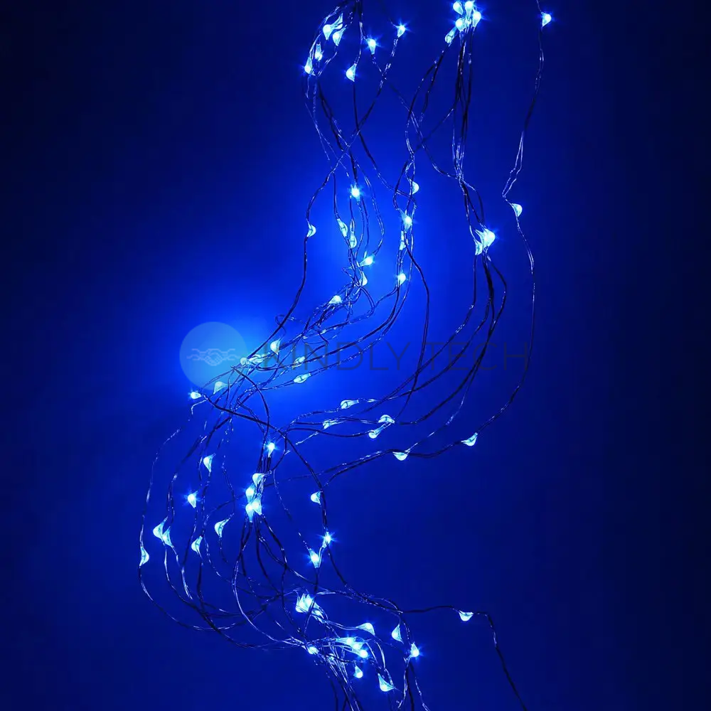 Гирлянда &laquo;Конский хвост&raquo; 300B-2, 300 LED, 3 м, синее свечение, прозрачный провод