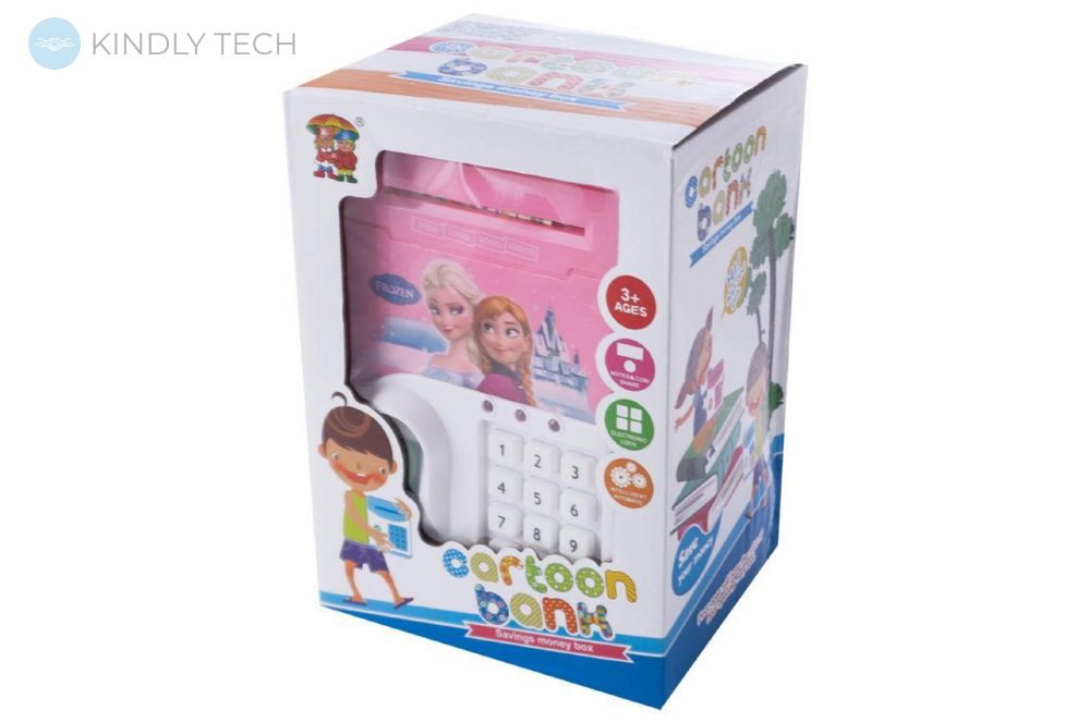 Електронна скарбничка, сейф "Elite Frozen" для дітей з кодовим замком та відбитком пальця