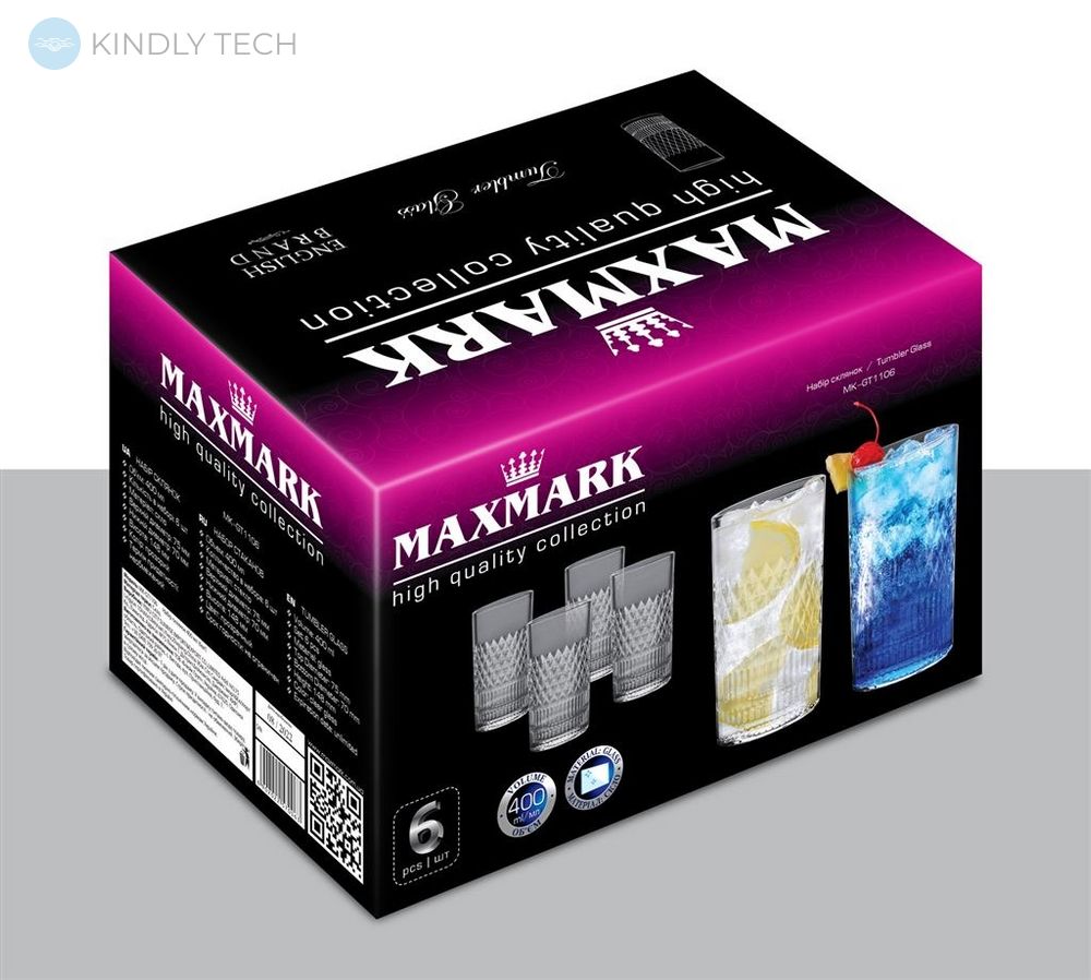Набір склянок Maxmark MK-GT1106 400 мл 6 шт