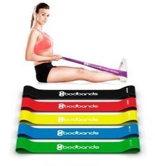 Набор лент-эспандеров резинок для фитнеса BodBands 5 шт