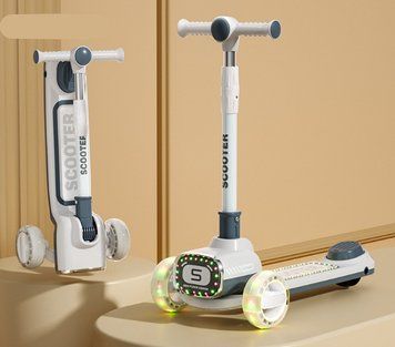 Трехколесный самокат трансформер Scooter PY-816 5в1 Белый