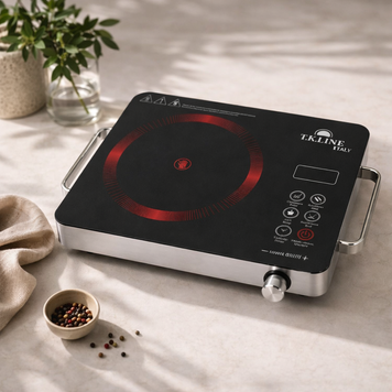 Мощная индукционная электроплита T.K.Line TK00270 3500 Вт со стеклокерамической поверхностью и сенсорным управлением