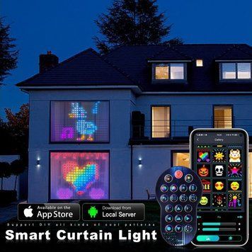 Гірлянда Smart-штора, SFK-07, 2*2, APP Bluetooth, USB