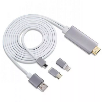 Кабель MHL HDTV 2 in 1 (Android , IOS)