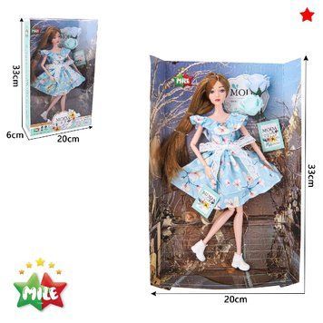 Лялька Moda в блакитній сукні, 33см