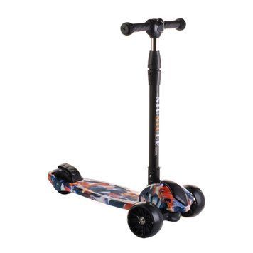 Самокат дитячий Scooter N-316T триколісний Граффіті