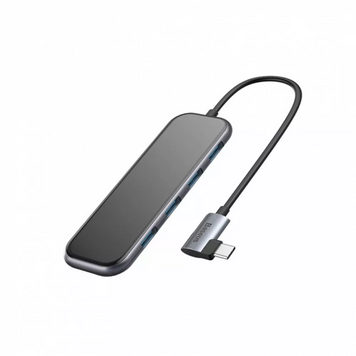 Юсб-Хаб HUB USB C — Baseus(CAHUB-EZ0G) Multi-functional HUB (Type-C to 4xUSB3.0+PD) — Gray