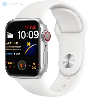 Розумний смарт годинник Smart Watch T100 PLUS з великим дисплеєм та розмовним динаміком, Білий