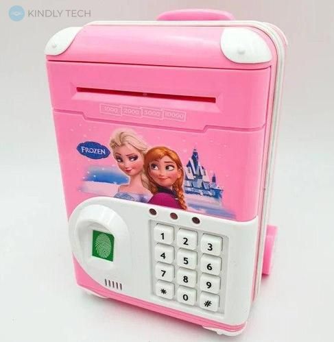 Электронная копилка, сейф "Elite Frozen" для детей с кодовым замком и отпечатком пальца