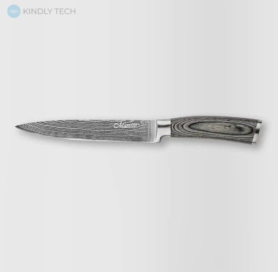 Профессиональный нож кухонный (17.5 см) Maestro Damascus MR-1483