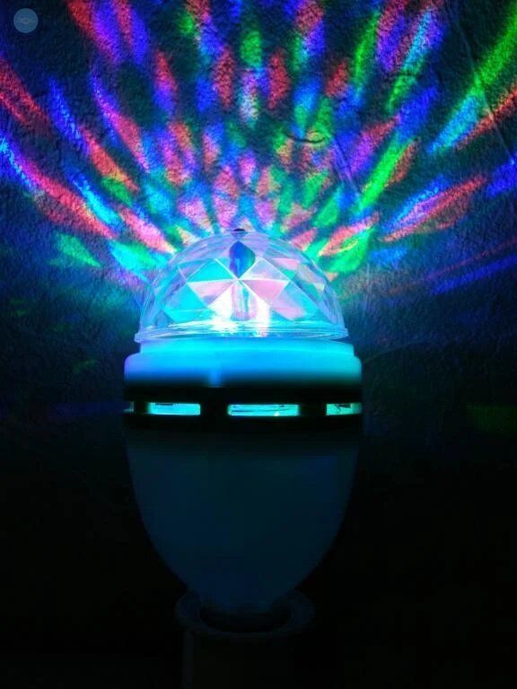 Светодиодная лампочка Mini party light lamp вращающаяся NR-15