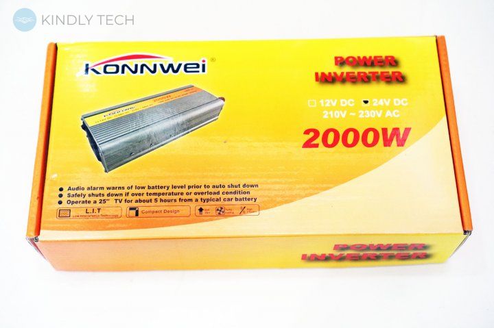 Инвертор автомобильный KONNWEI-2000W 24V