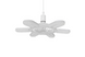 LED лампа-вентилятор AY1033 60W с пультом, цоколь E27, 3 режима света и скорости, белый