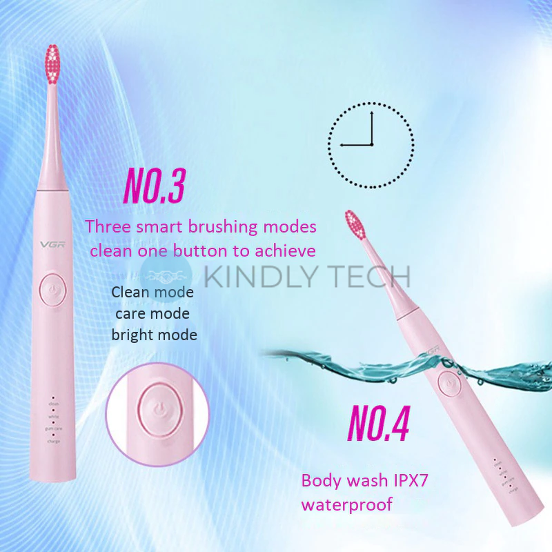 Электрическая аккумуляторная зубная щетка Electric Massage Toothbrush VGR V-806