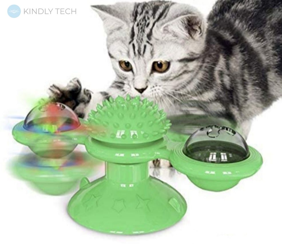 Игрушка для кота интерактивный спиннер Rotate Windmill