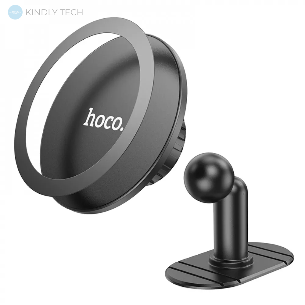 Автодержатель Holder — Hoco H13 Fine jade ring magnetic (center console) — black
