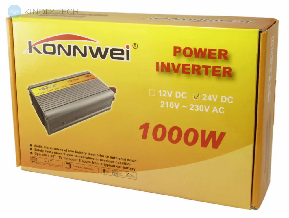 Инвертор автомобильный KONNWEI-1000W 24V