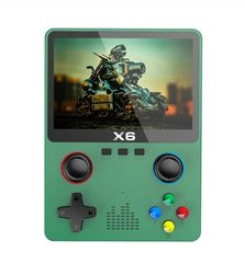 Портативна ігрова приставка X6 GBA 1000 ігор/3.5'' IPS, 640x480/AV вихід/консоль, ретро/2000 mAh Green