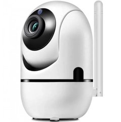 Бездротова IP камера QC011 для відеоспостереження будинку Wifi поворотна зі звуком і нічним баченням