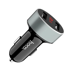 Автомобільний зарядний пристрій для телефону Hoco Z26 (2 USB, 2.1A), Чорне