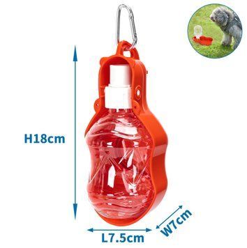 Для тварин портативна пляшка для води L7.5*W7*H18CM червона 280 мл