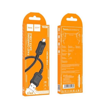 Кабель MicroUSB HOCO X94 Leader (1.2 метра), Чорний