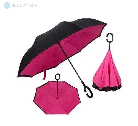 Зонт наоборот Up Brella Розовый