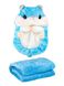 Плюшевая игрушка-подушка Хомяк с пледом 3в1, Blue