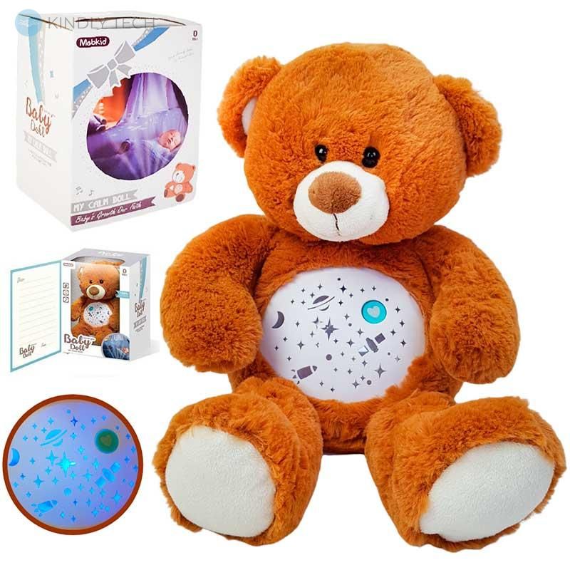 Ночник Baby Doll Медвежонок , с проектором, 7 мелодий, свет, звук, в подарочной коробке