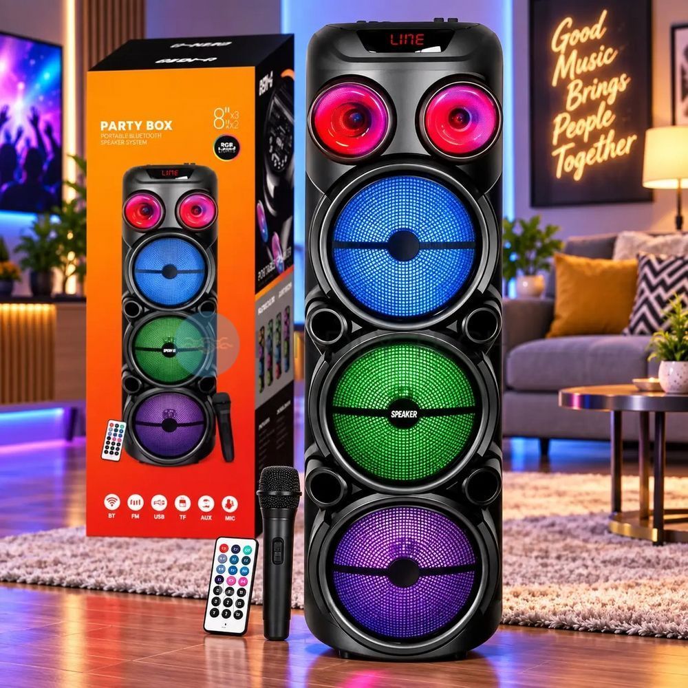 Портативная Bluetooth-колонка GEDI-G GD-8360 20 Вт с RGB-подсветкой и микрофоном