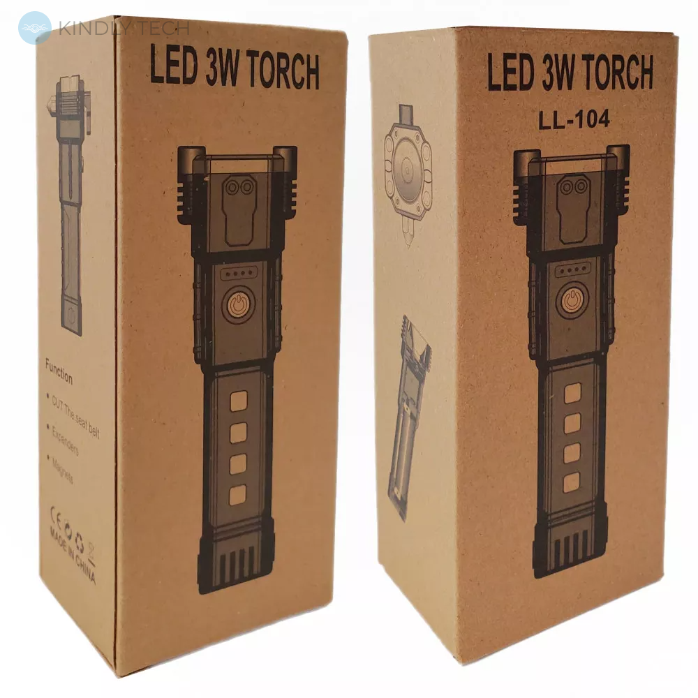 Акумуляторний ліхтарик ручний - LL-104 Led 3W Torch