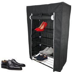 Складной тканевый шкаф для обуви FH-5556, Black