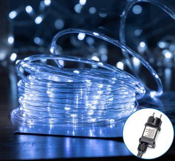 Низковольтная струнная лампа, холодный белый, 3M10М, 200LED, прозрачный, 8 функций синхронизации