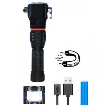 Ліхтар ручний акумуляторний з USB, ZOOM, склобоєм та магнітом SY-2008