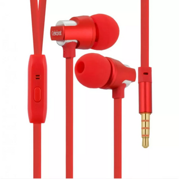 Дротові навушники вкладиші 3.5mm &mdash; Celebrat C8 &mdash; Red