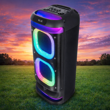 Акустическая Bluetooth колонка Gedi-G GD-2891 2&times;8&Prime; 100Вт с 2 радиомикрофонами и RGB-подсветкой