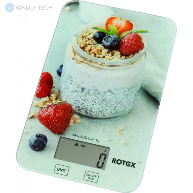 Кухонные весы с плоской платформой ROTEX RSK14-P Yogurt на 5 кг. электронные