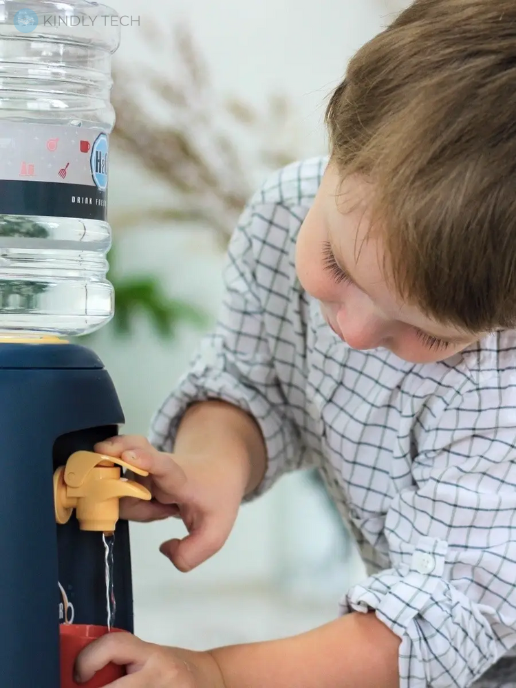 Детский кулер для воды H2O Water Fountain диспенсер с двумя стаканчиками и чашкой, Синий
