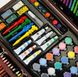 Художній набір для малювання та творчості Funny Toys на 130 предмета в дерев'яній валізці
