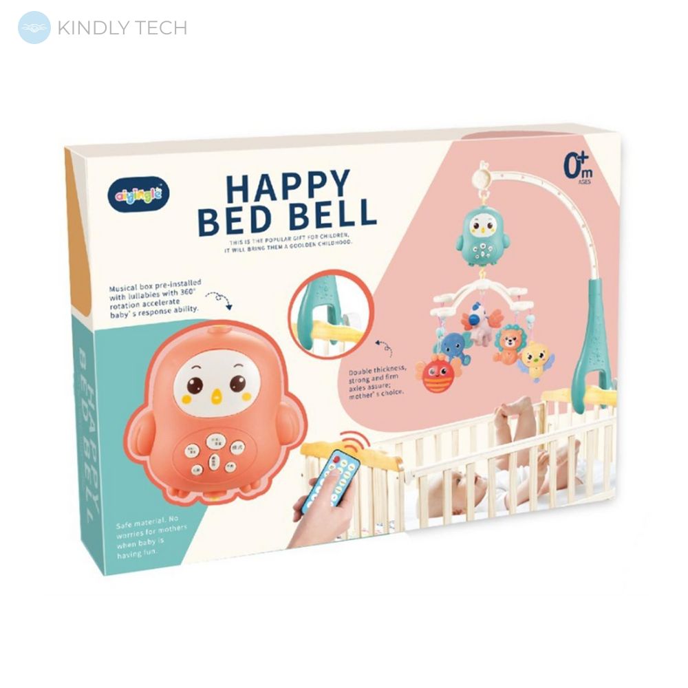 Дитяча каруселька-підвіска на ліжечко Happy Bed Bell з пультом