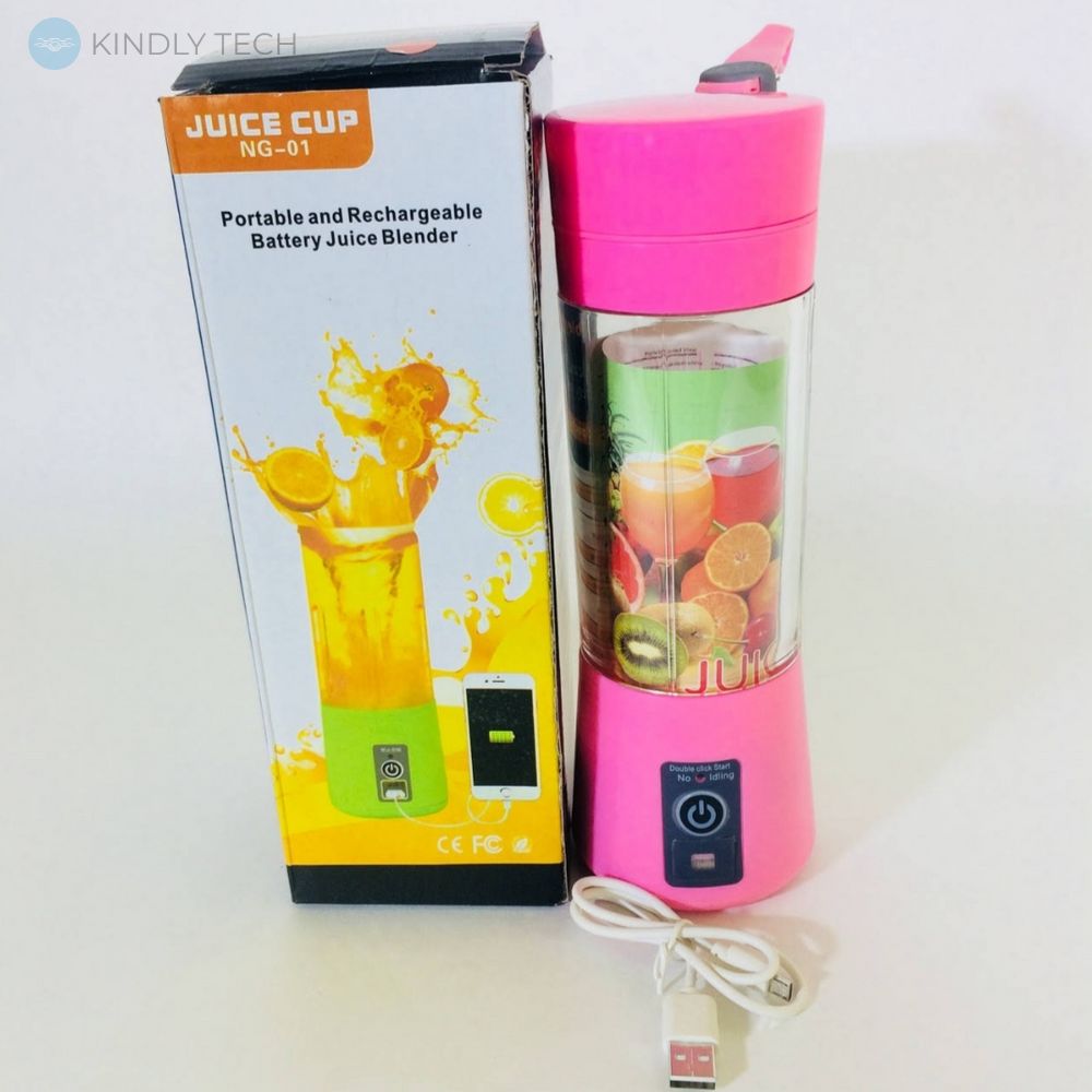 Портативная кружка-блендер Juice Cup c USB зарядкой, Pink