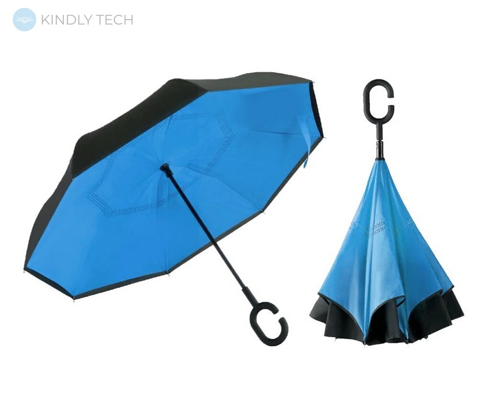 Зонт наоборот Up Brella Голубой