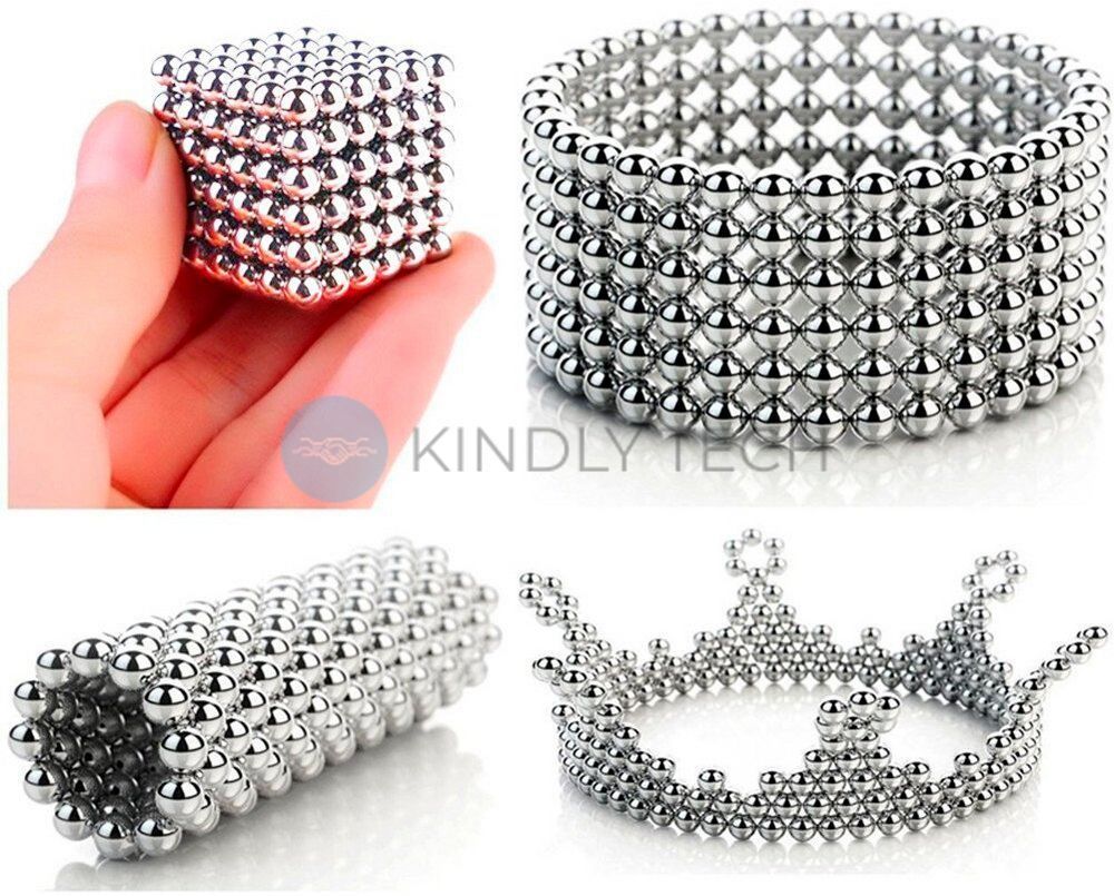 Магнітний конструктор-головоломка Neocube 216 кульок Silver