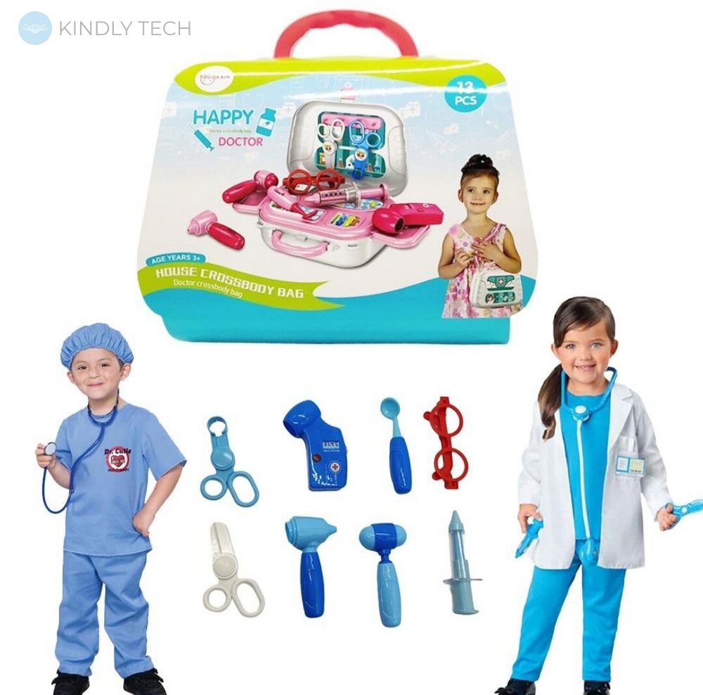 Детский игровой набор Доктора в чемоданчике Happy Doctor со столиком 13 PCS
