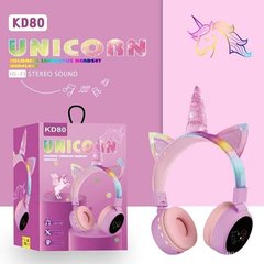 Бездротові Bluetooth навушники Unicorn Headset Stereo Wireless Headphone KD80 purple