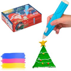 3D ручка 3DPEN-6-3 Мир фантазий Merry Christmas blue