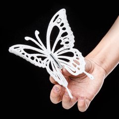 Набір ялинкових іграшок метелик 15 шт.white